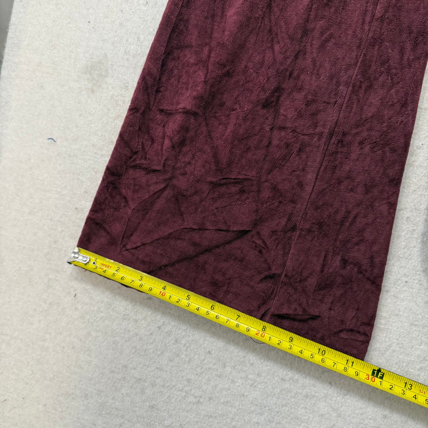 Juicy Couture Women's Maroon Velour Flared Track Pant Loungewear Preppy Size XL