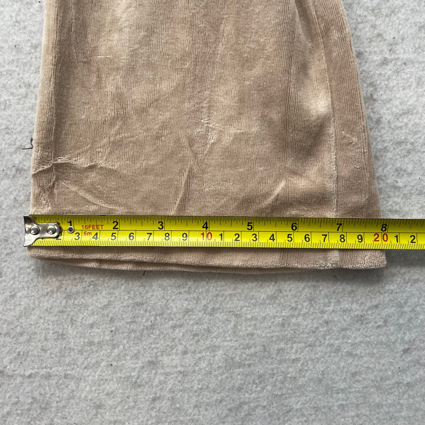 Vintage Juicy Couture Women's Camel Velour Flared Track Pants Drawstring Size S
