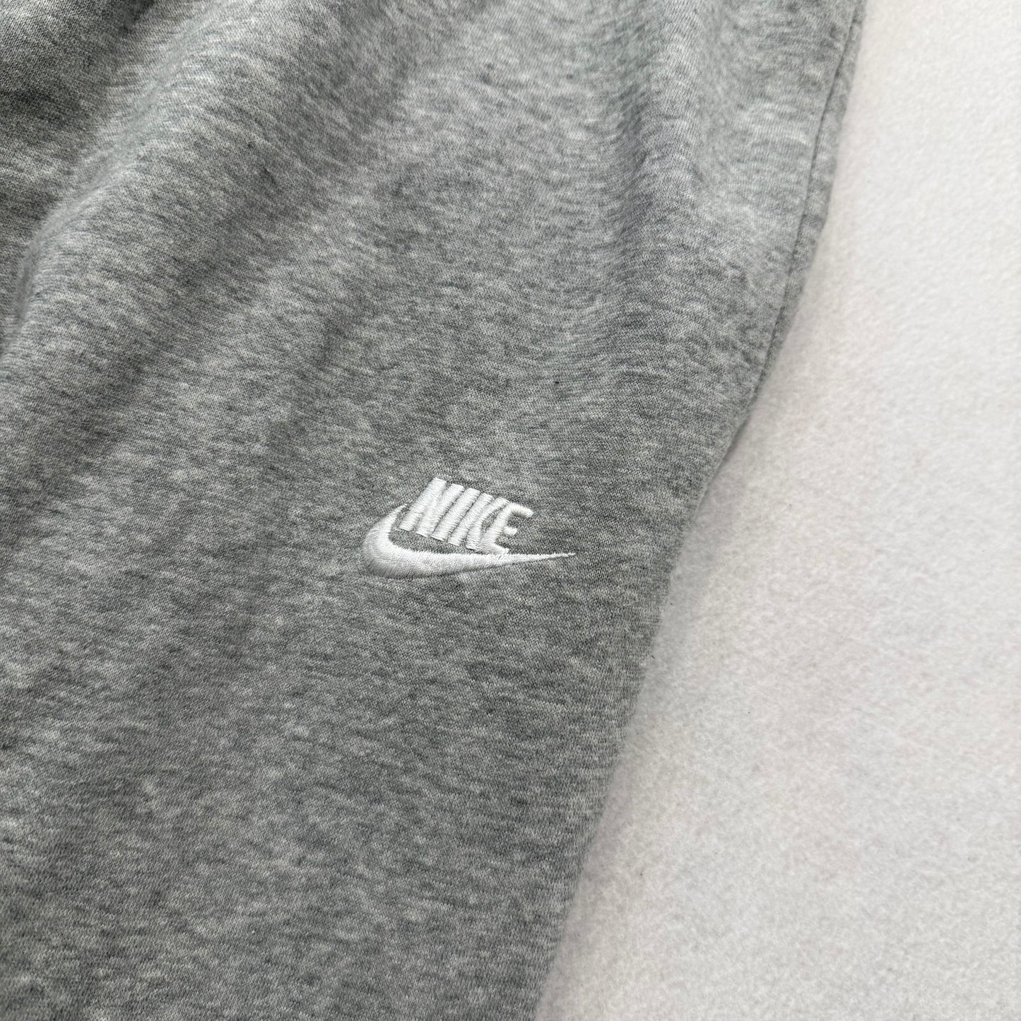 Nike Men's Heather Gray Sportswear Club Fleece Pants Elastic Waist Logo Size L