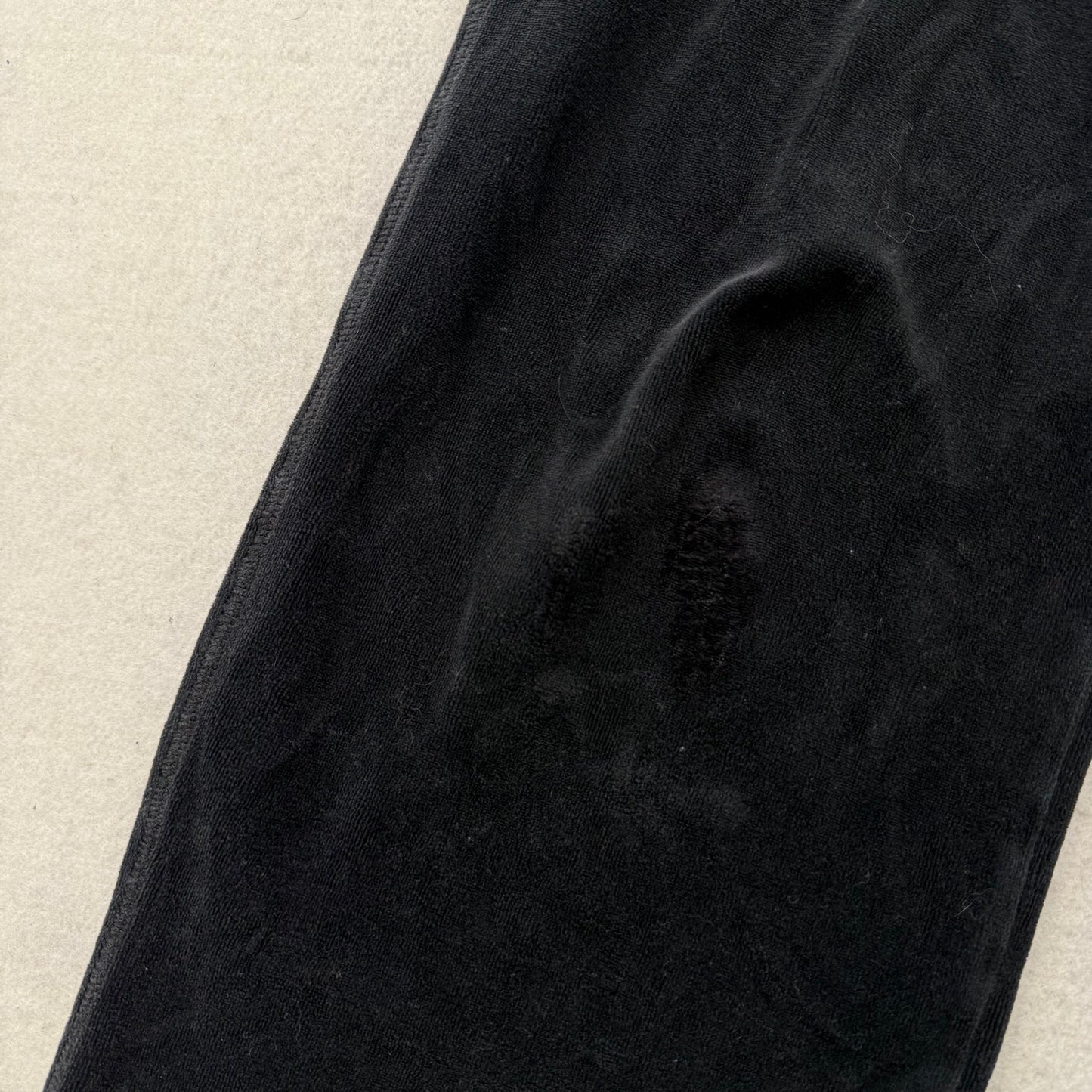 Vintage Juicy Couture Women's Black Velour Flared Track Pant Loungewear Size S