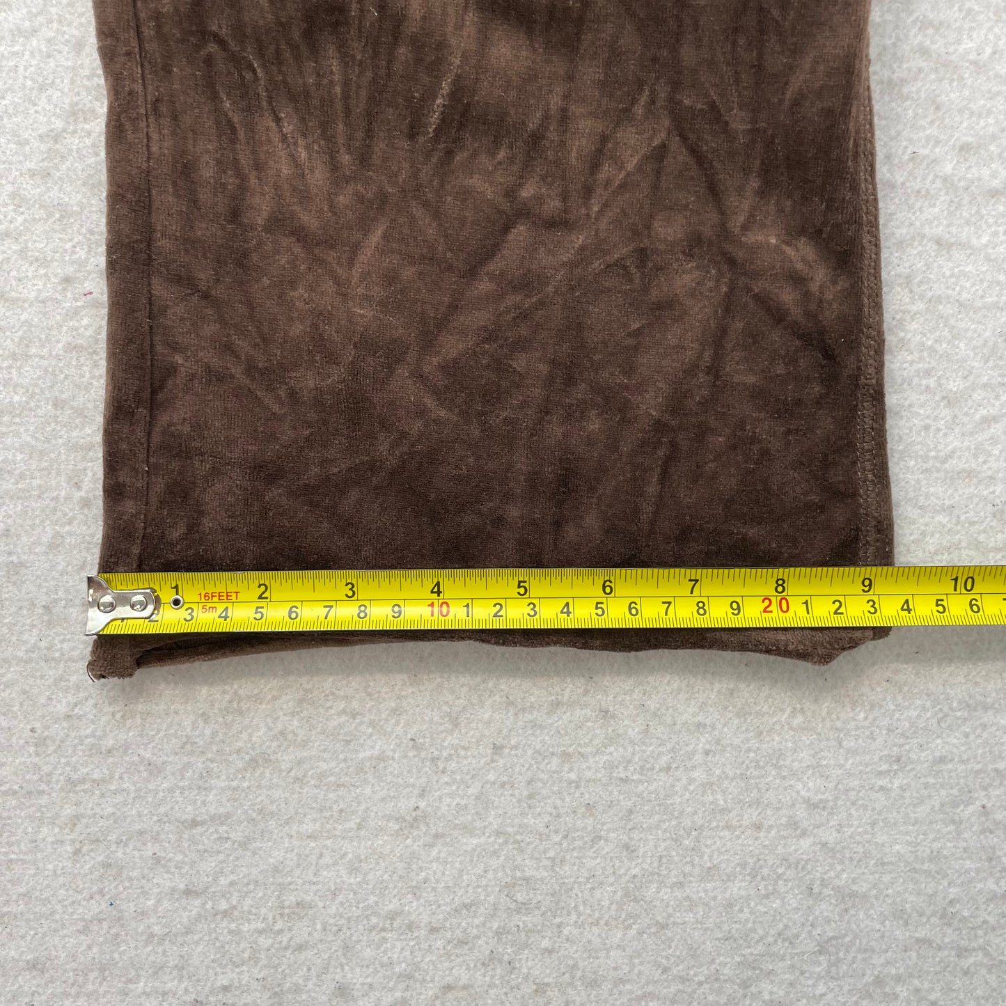 Vintage Juicy Couture Women's Brown Velour Flared Track Pant Drawstring Size S