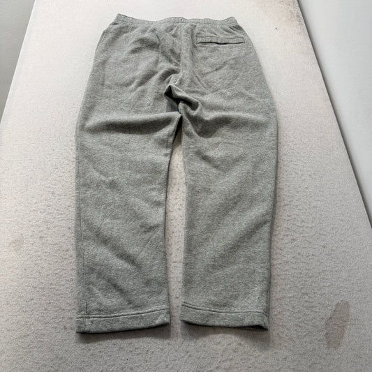 Nike Men's Grey Fleece Sweatpants Drawstring Pockets Loungewear Logo Size L