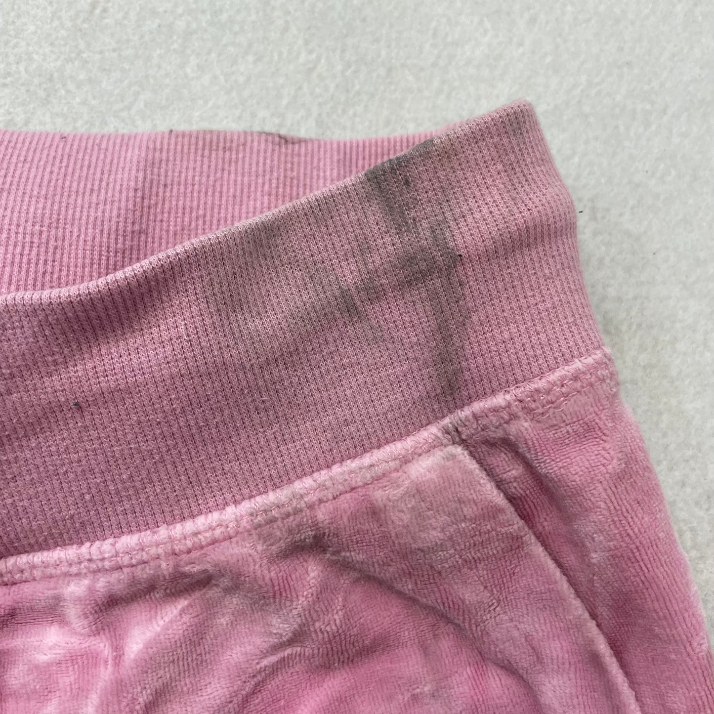 Juicy Couture Women's Pink Velour Flared Leg Track Pants Scottie Dog Logo Size M