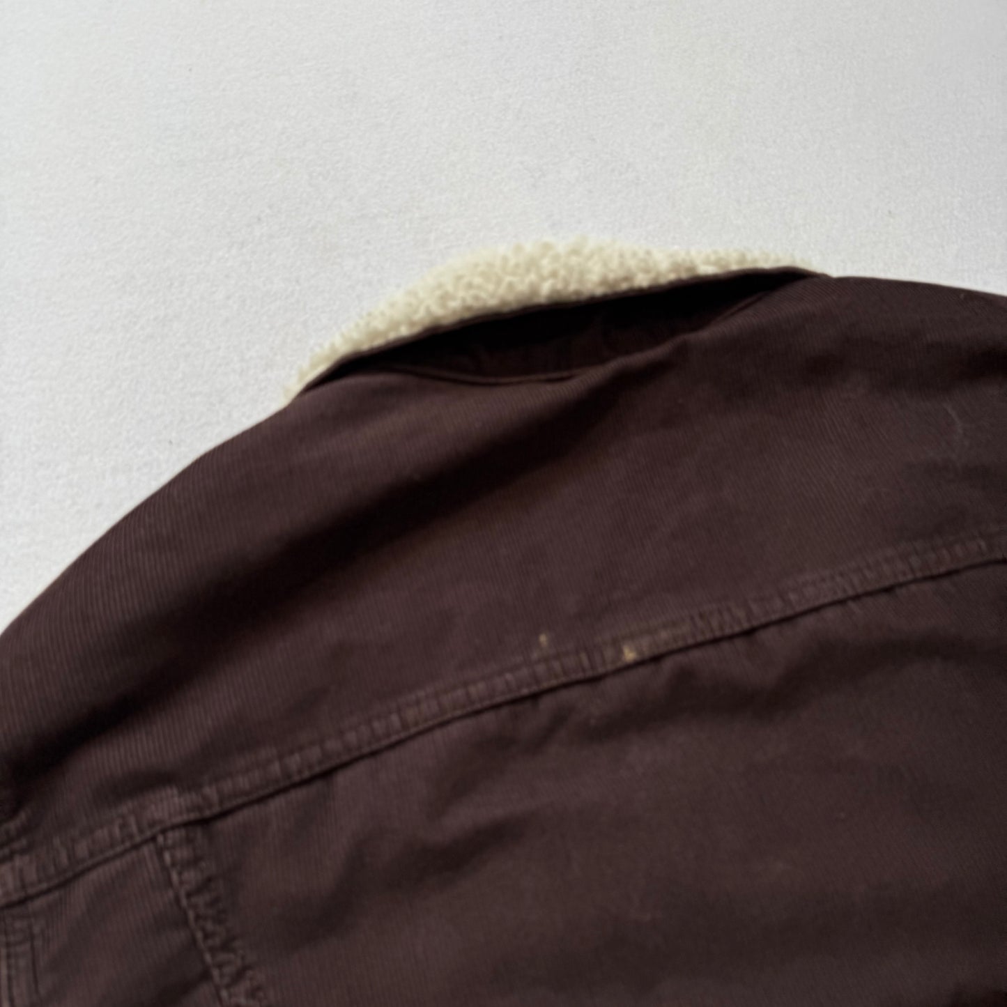 Levi Strauss & Co. Men's Brown Corduroy Sherpa-Lined Trucker Jacket Y2K Size M