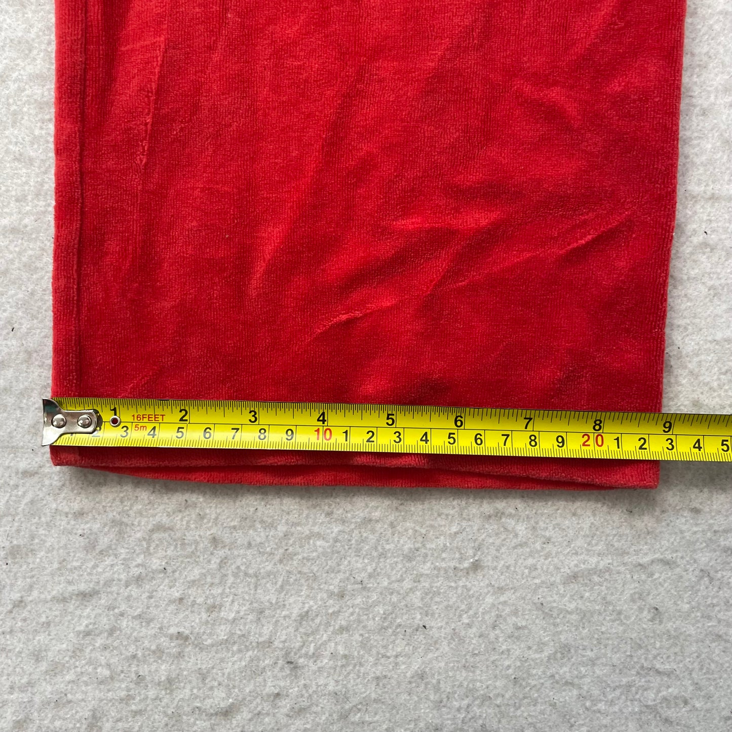 Juicy Couture Women's Red Velour Flared Leg Track Pant Drawstring Logo Size XS
