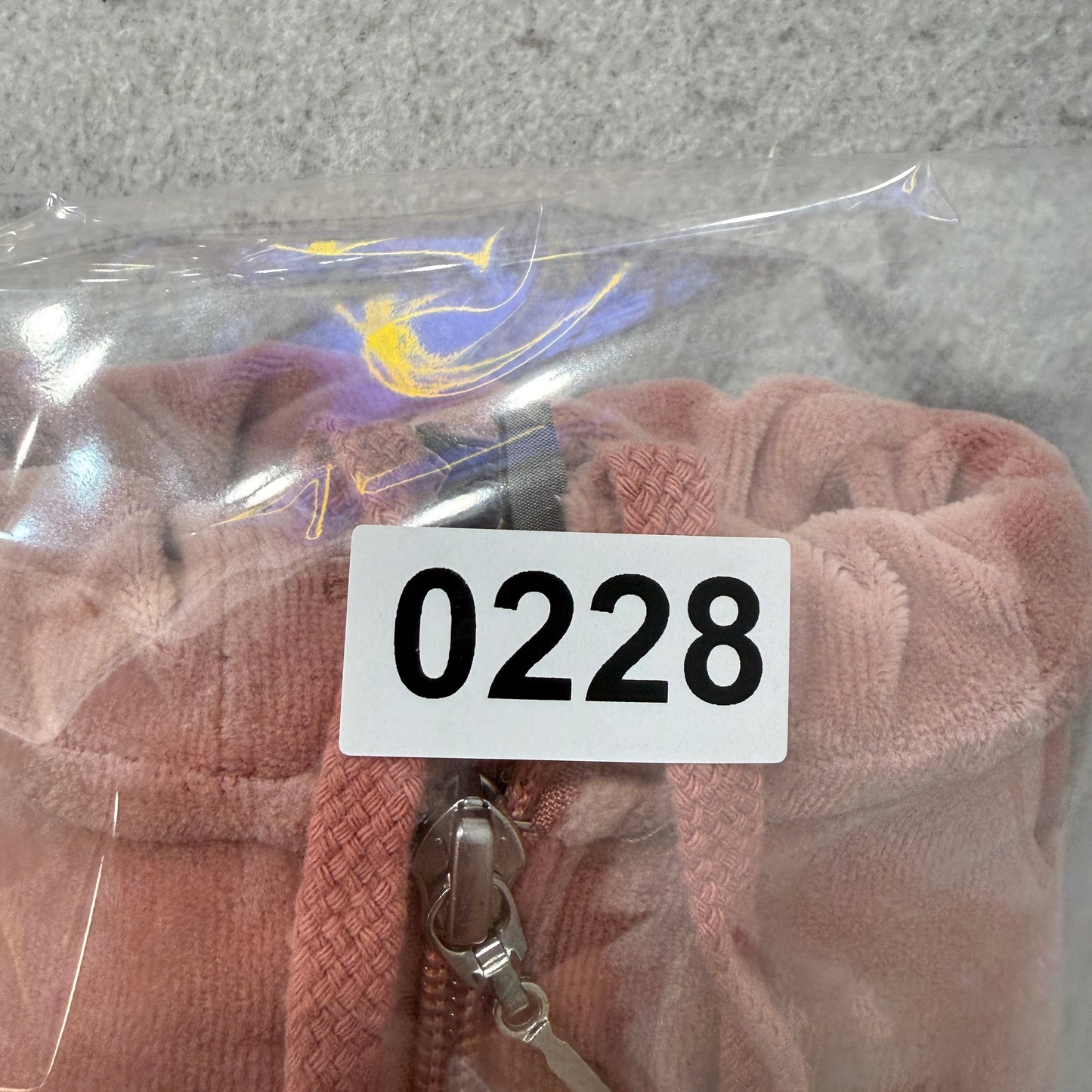 Juicy Couture Women's Dusty Rose Velour Zip-Up Hoodie Pockets Drawstring Size M