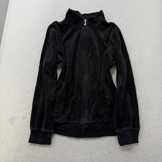 Vintage Juicy Couture Women Dark Brown Velour Jacket & Pant Tracksuit Set Size L