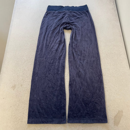 Vintage Juicy Couture Women's Navy Blue Velour Track Pant Drawstring Y2k Size S