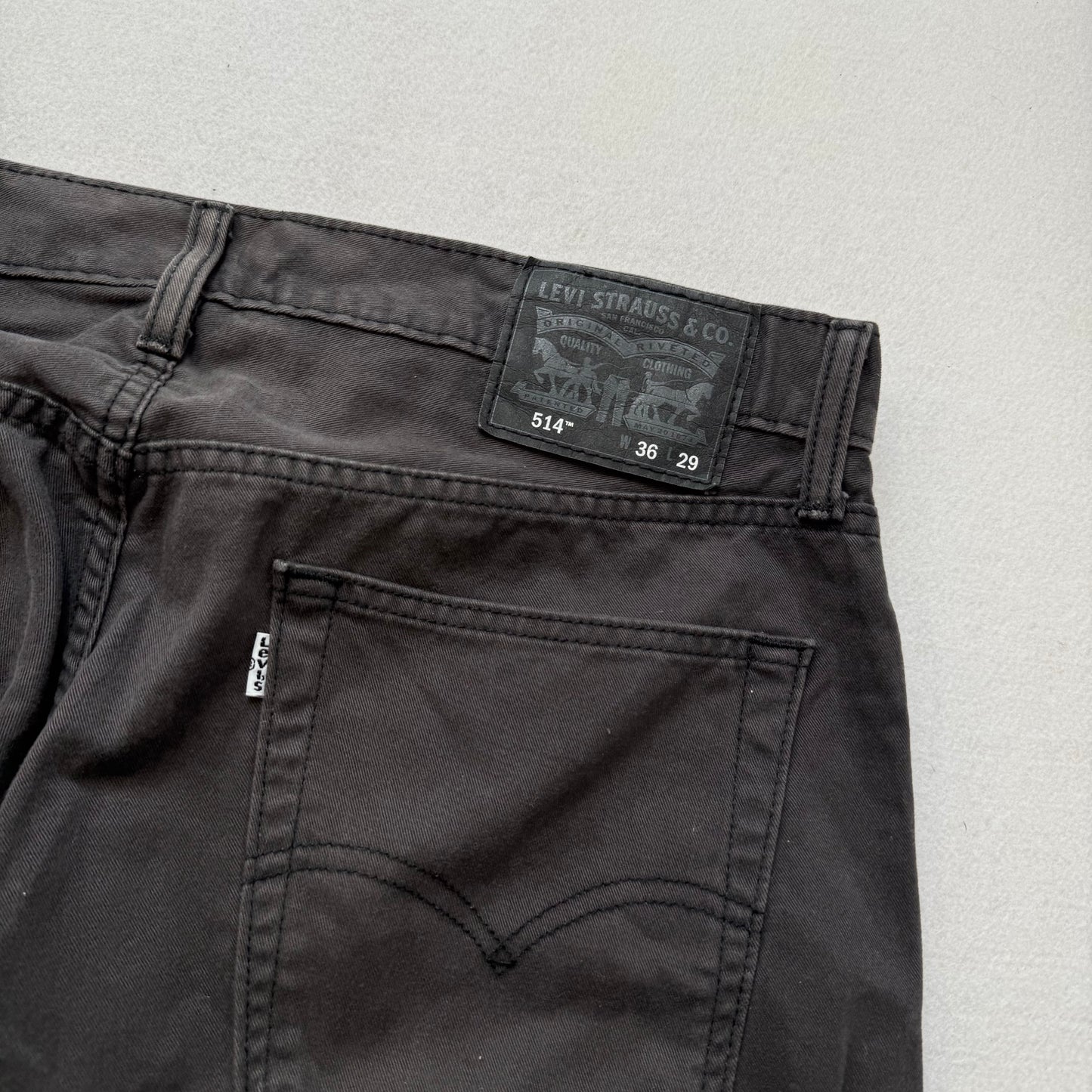 Levi's Strauss & Co. 514 Men's Charcoal Wide Leg Denim Jeans Zip-Fly Size 36x29
