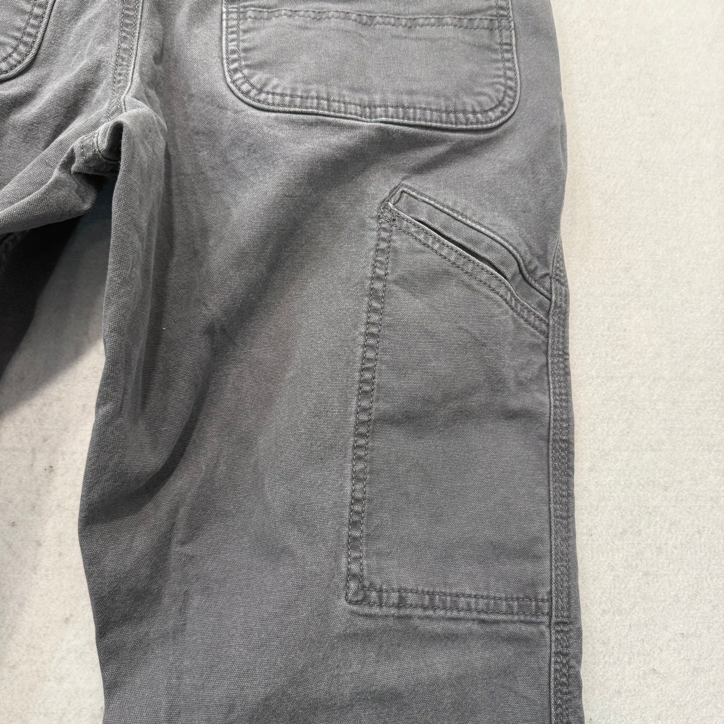 Carhartt Men's Charcoal Gray Relaxed Fit Carpenter Pants Tool Pockets Size 32