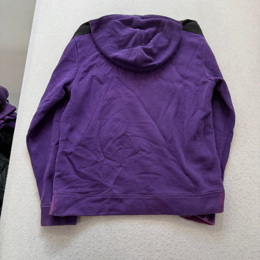 Fanatics NBA Phoenix Suns Mens Purple Pullover Hoodie Black Sleeve Panels Size L