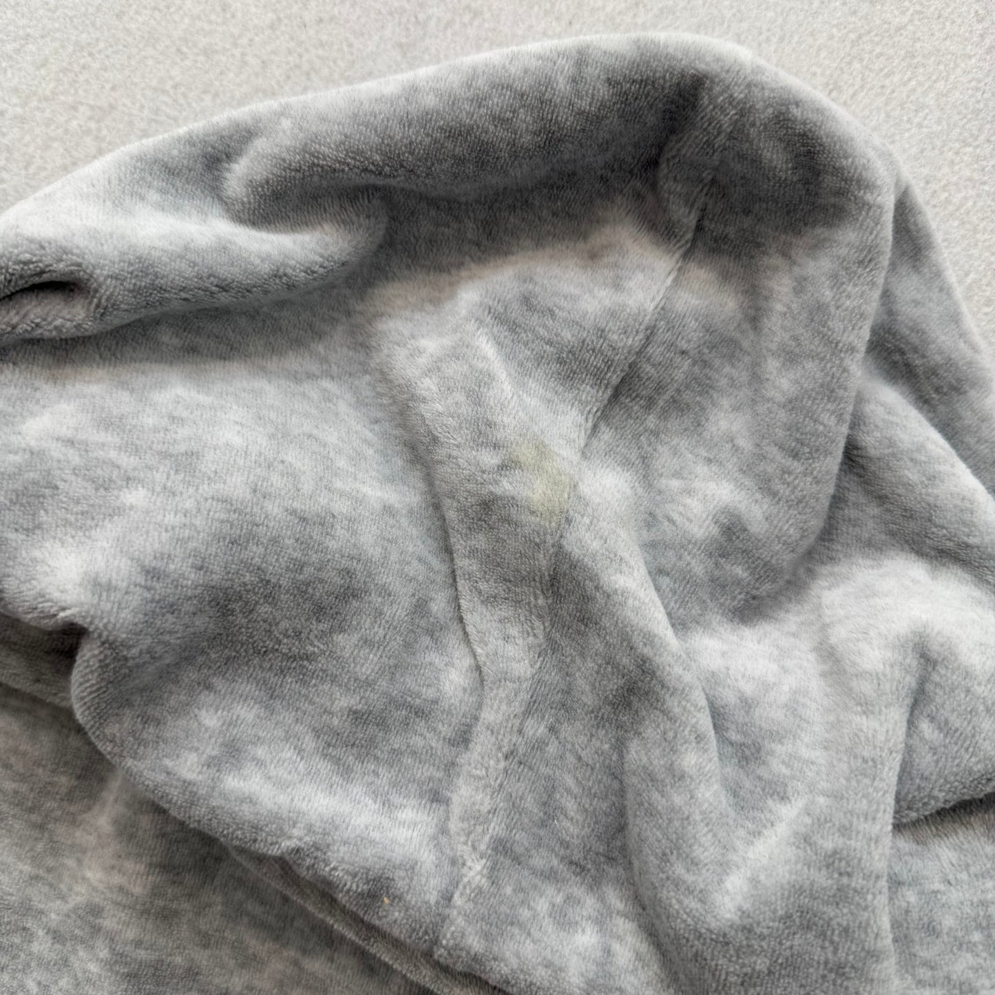 Vtg Juicy Couture Women's Heather Grey Velour Tracksuit Set Hoodie & Pant Size S