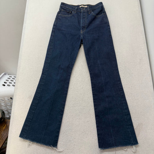 Levi's Women's Blue Denim Ribcage Bootcut Jeans High Rise Dark Wash Size 28