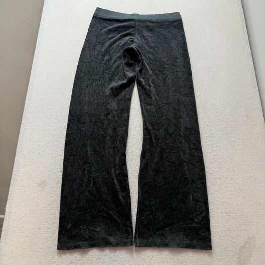 Juicy Couture Cupcake Couture Women's Black Velour Flare Leg Track Pants Size M