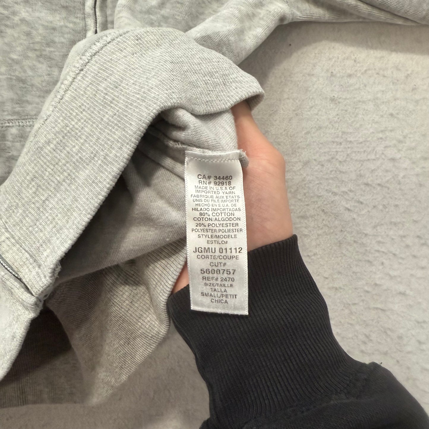 Vintage Juicy Couture Women's Heather Gray Velour Zip-Up Hoodie Pockets Size S
