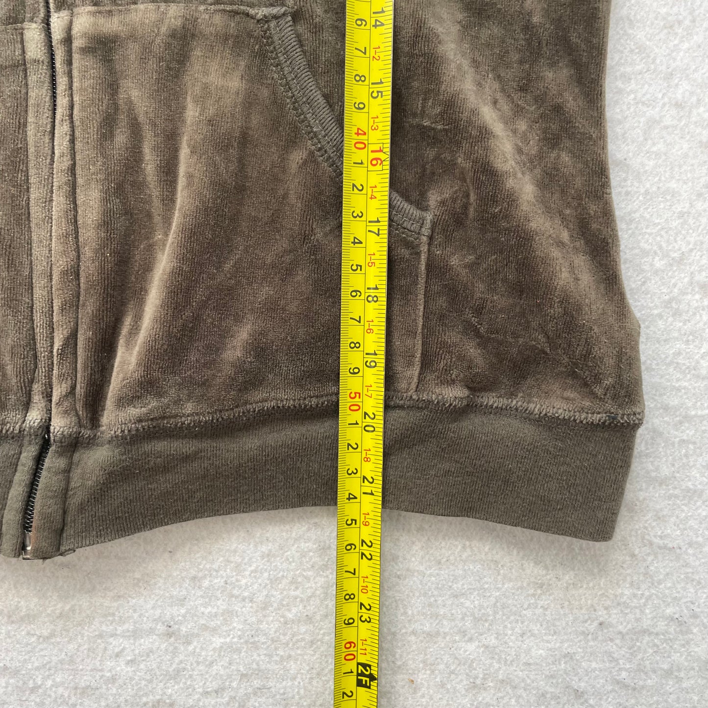 Juicy Couture Scottie Dogs Women's Brown Velour Zip-Up Hoodie Rhinestones Size M