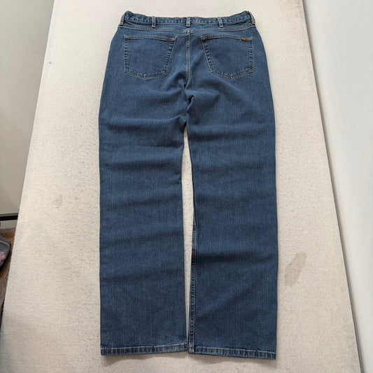 Timberland Pro FLEX Mens Blue Straight Fit Denim Jeans Zip-Fly Classic - W38xL34