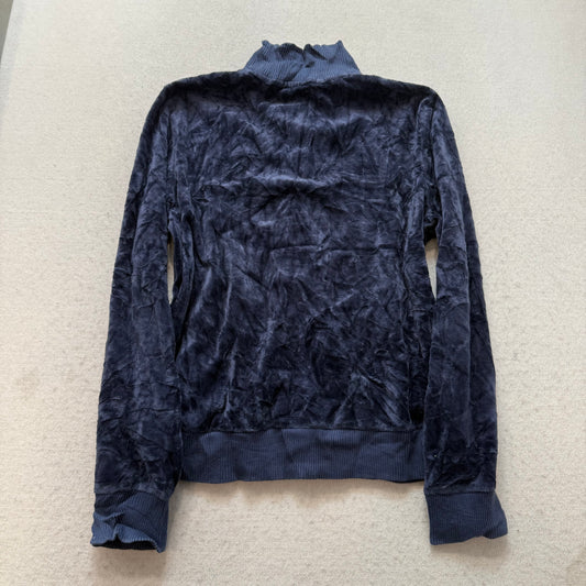 Lauren Ralph Lauren Womens Navy Gold Snaps Button Track Jacket Y2K Preppy Size M