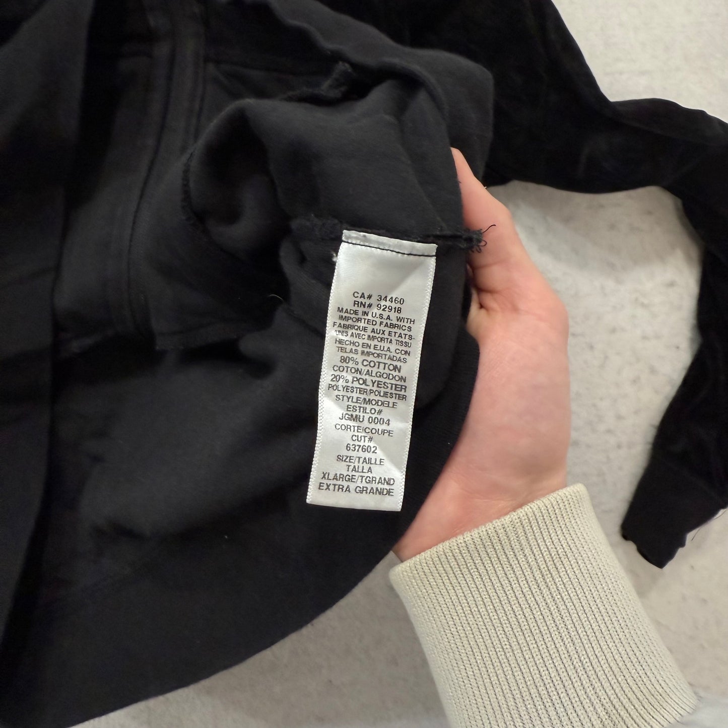 Juicy Couture Women's Jet Black Velour Zip Up Hoodie Graphic Logo Preppy Size XL