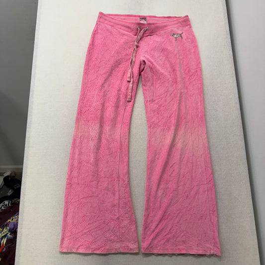 Vintage Victoria’s Secret Pink velour-style logo flare pants size L
