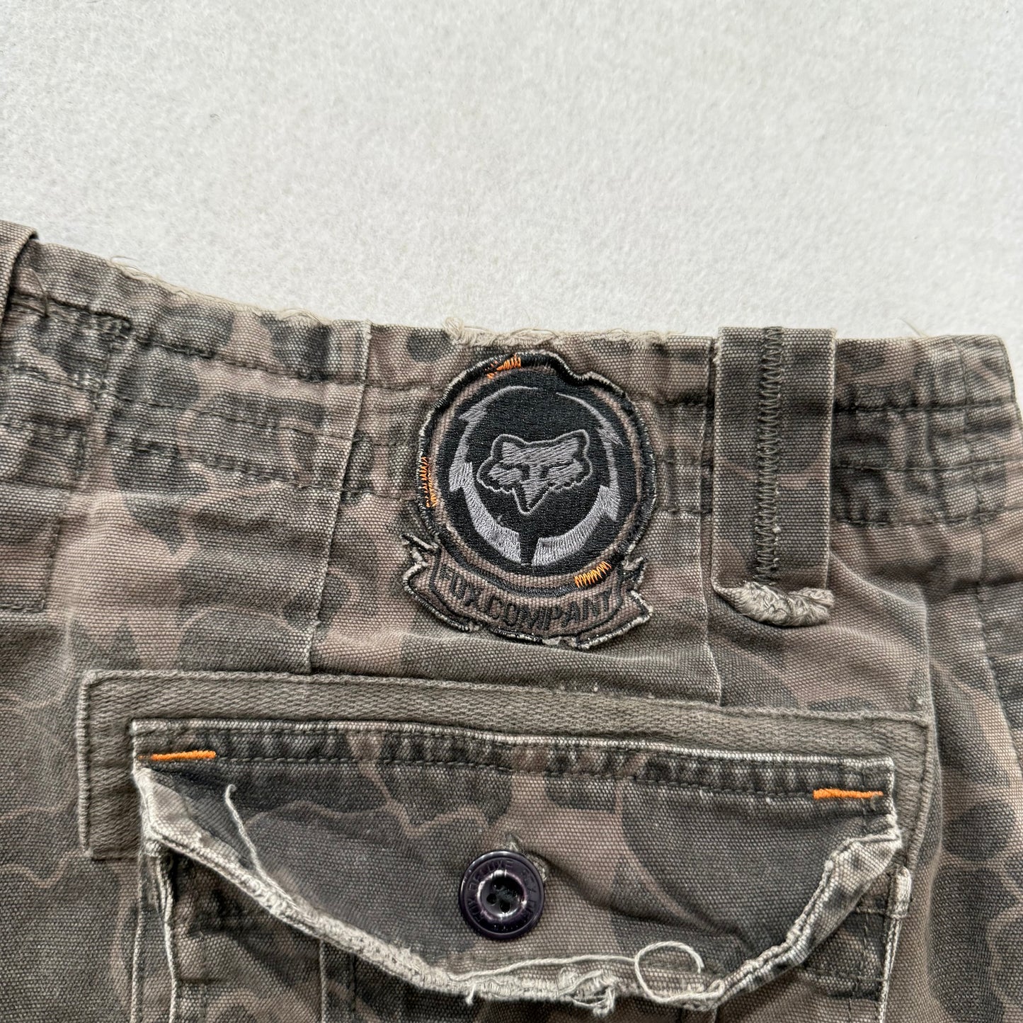 Fox Racing Slambozo 2.0 Men's Brown Camo Cotton Cargo Shorts Streetwear Size 32