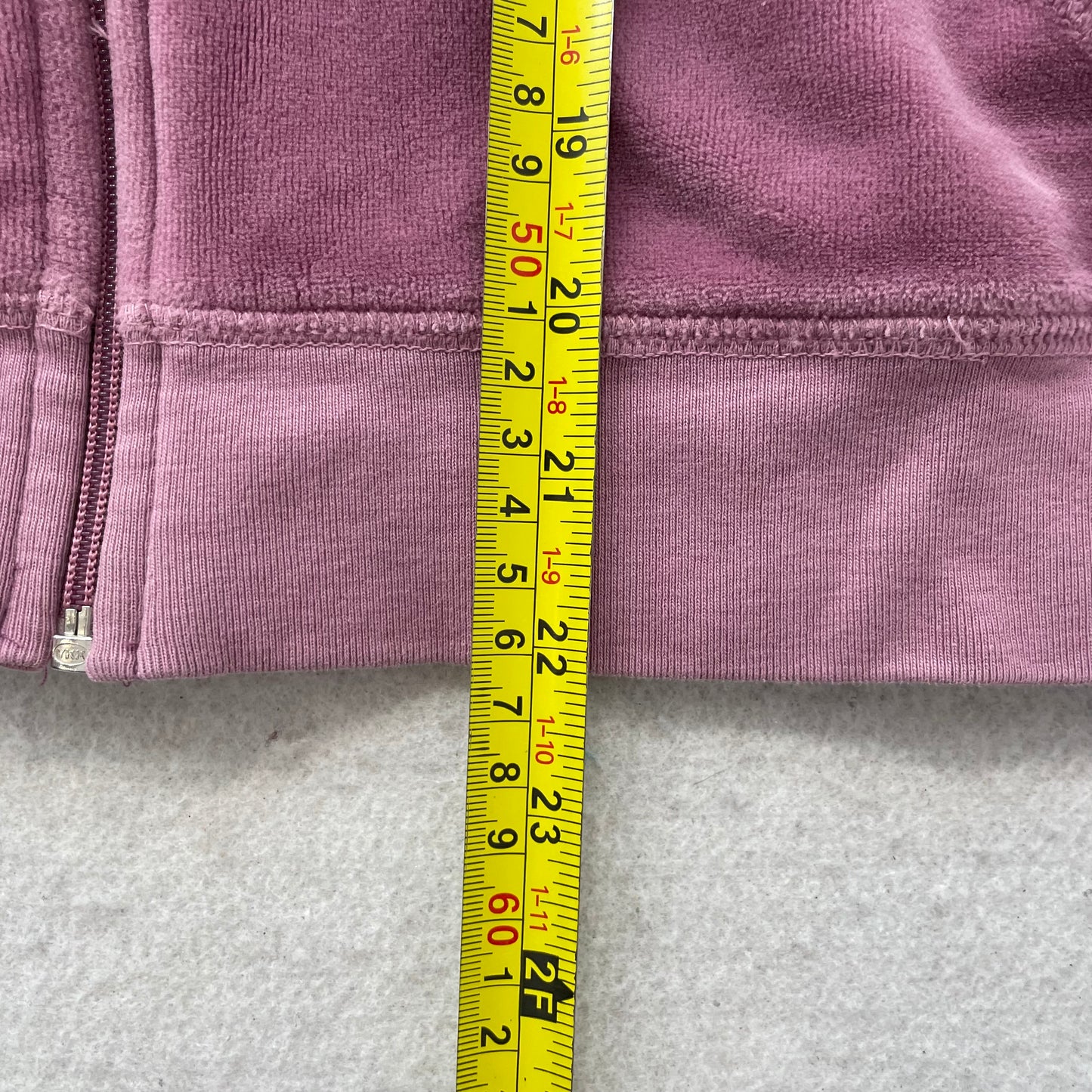 Vintage Juicy Couture Women's Dusty Rose Velour Zip Up Track Jacket Y2K Size L