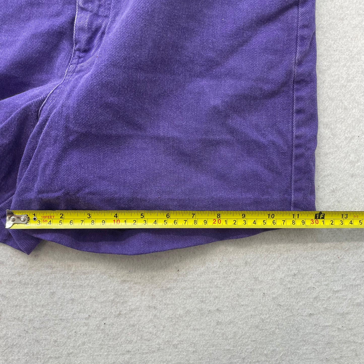 Carolina Colours Women’s Purple 100% Cotton Denim Shorts High Waisted Size 11/12