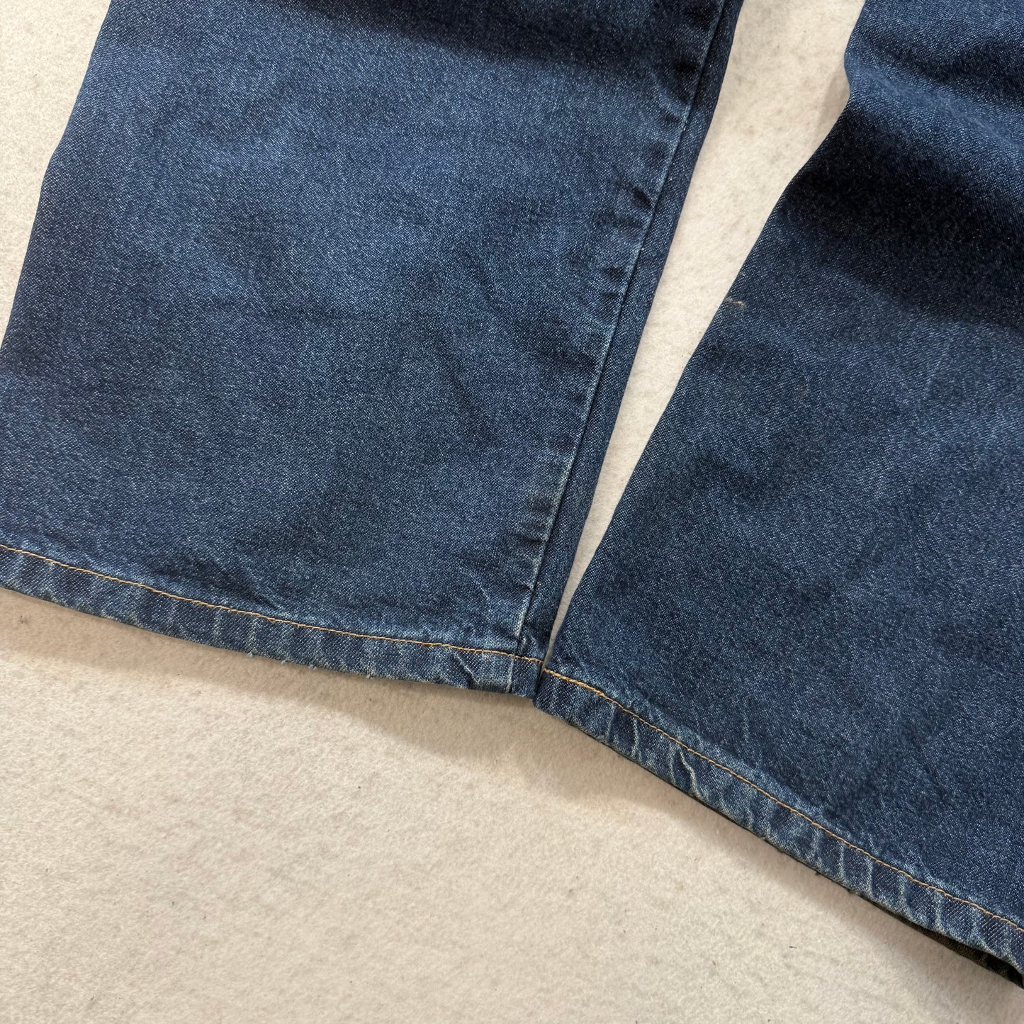 Wrangler Men's Blue Riggs Workwear Carpenter Denim Jeans Utility Pockets Size 36x32