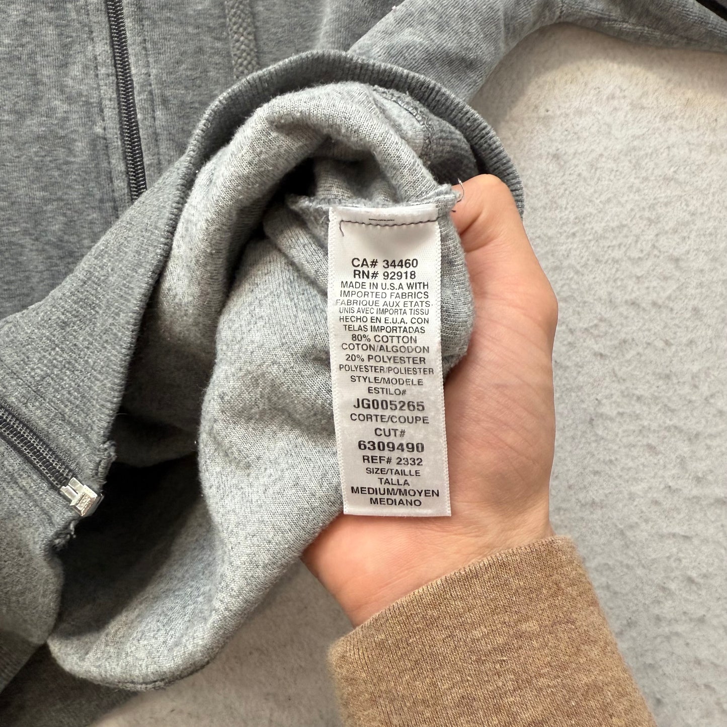 Juicy Couture Women's Grey Velour Zip-Up Hoodie Drawstring Pockets Y2K Size M