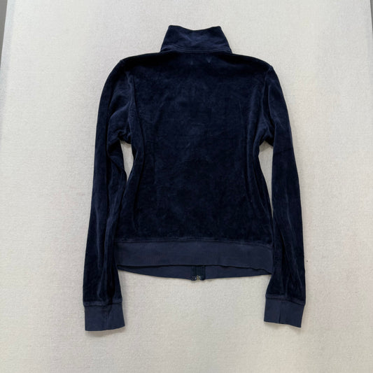Vintage Juicy Couture navy velour full zip hoodie size L