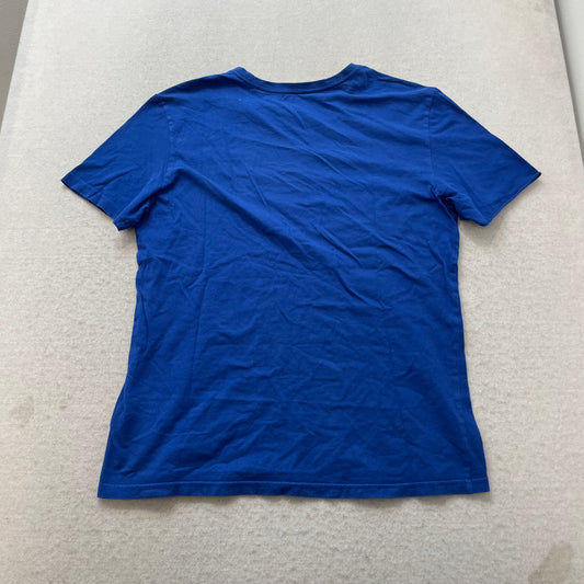 Calvin Klein Men's Blue Cotton T-Shirt Short Sleeve Crewneck Graphic Logo Size M
