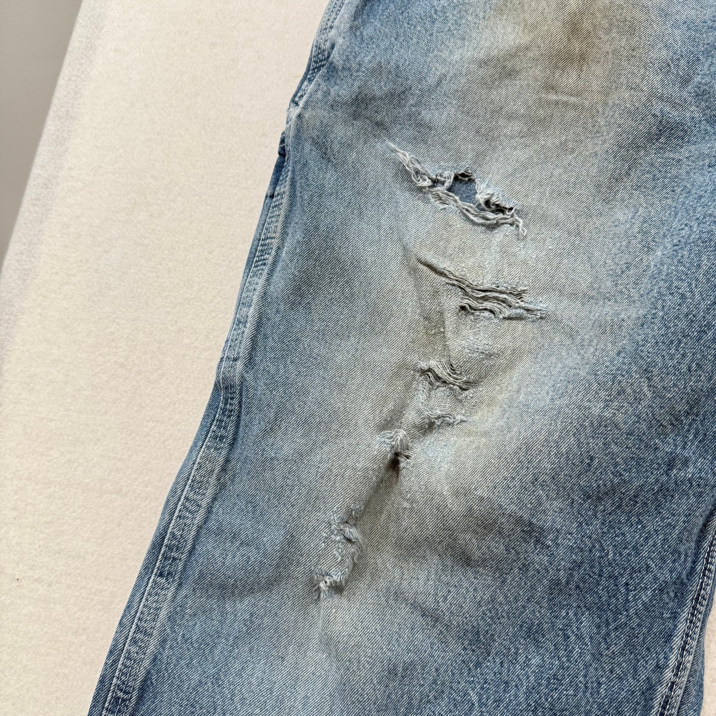 VTG Carhartt Men's Blue Denim Carpenter Jeans Dungaree Fit Pockets Size 35 x 32