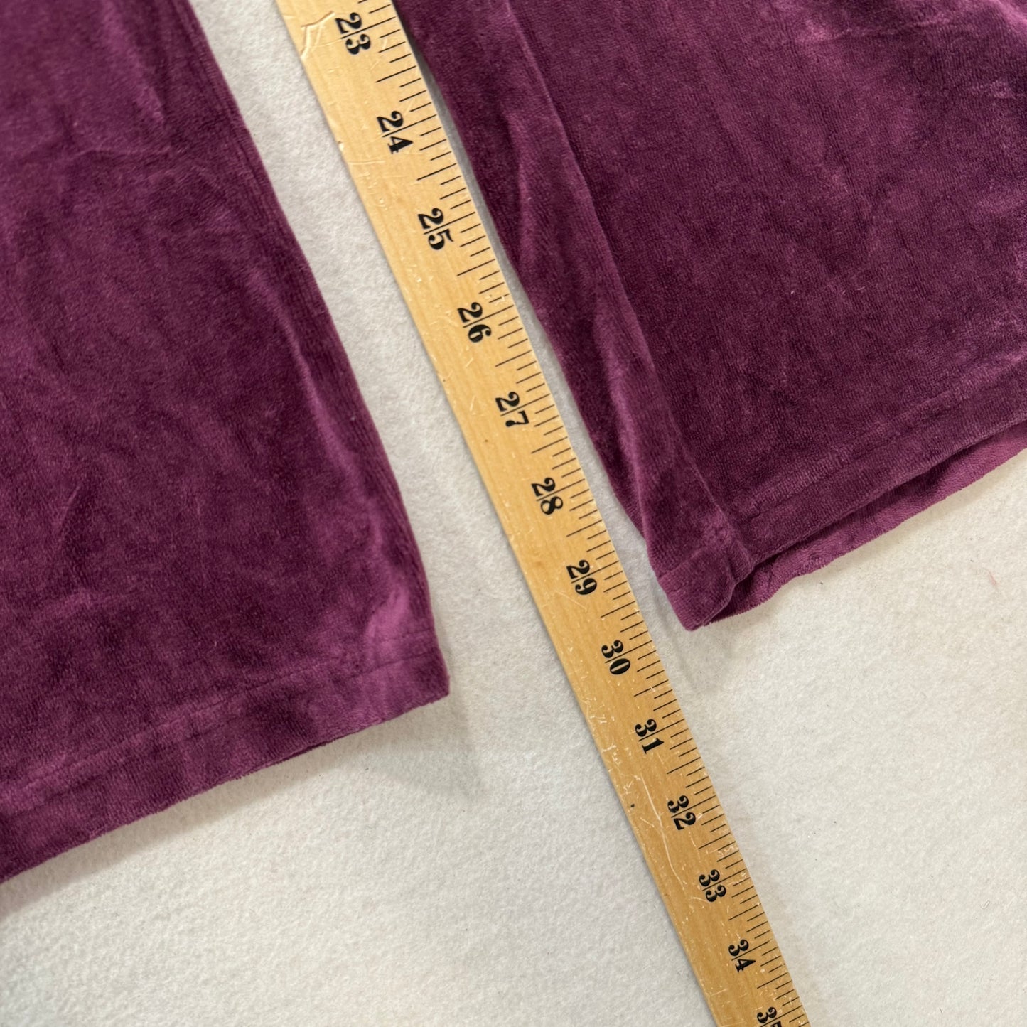 Vintage Juicy Couture Purple Drawstring Flare Velour Pants Size XL