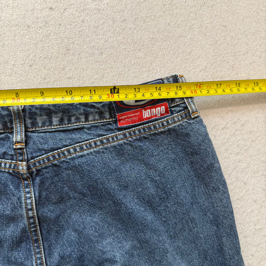 Vintage Bongo Women's Blue Flared Denim Jeans Button Fly Y2K Classic Size 31x31