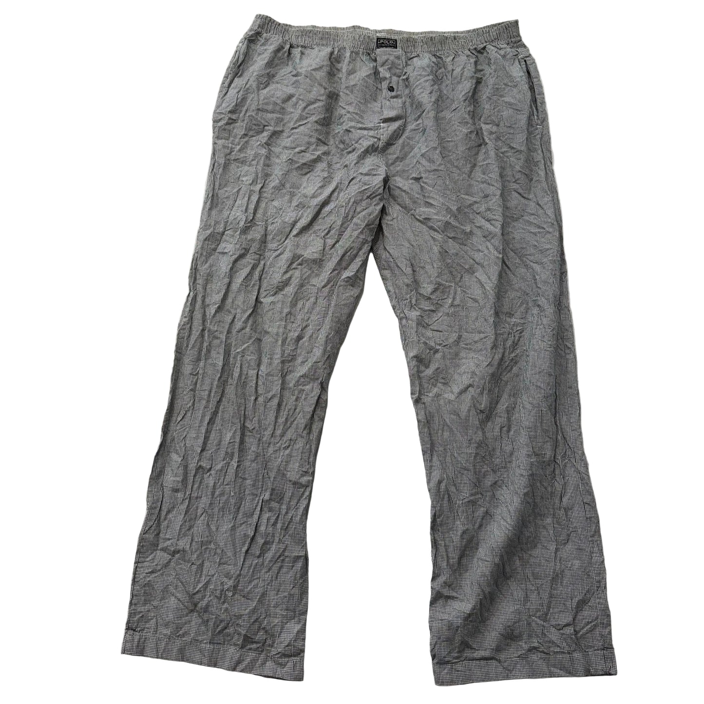Polo Ralph Lauren Men's Black White Gingham Plaid Pajama Pants Sleepwear Size L