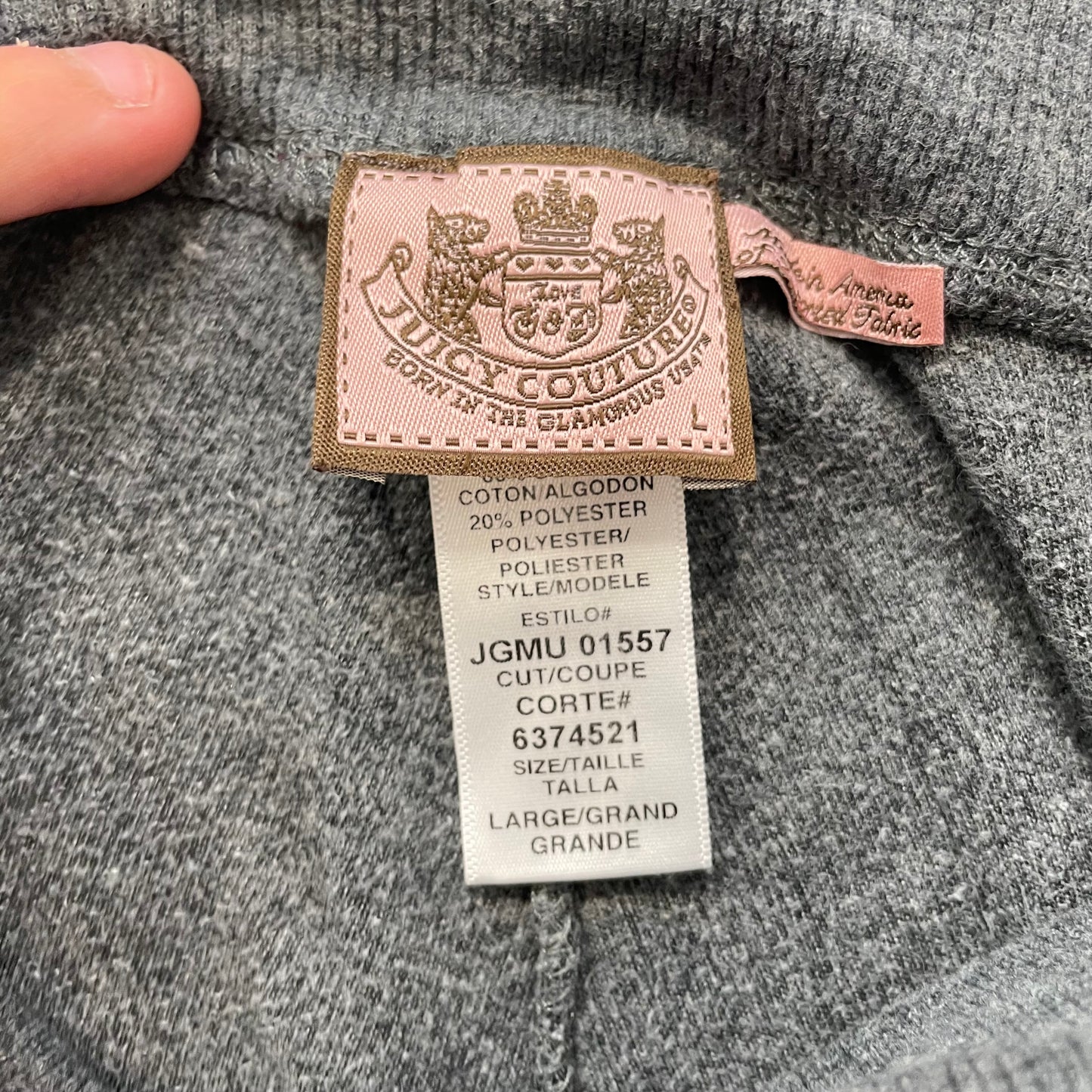 Vintage Juicy Couture Womens Gray Velour Flared Track Pant Drawstring Y2k Size L