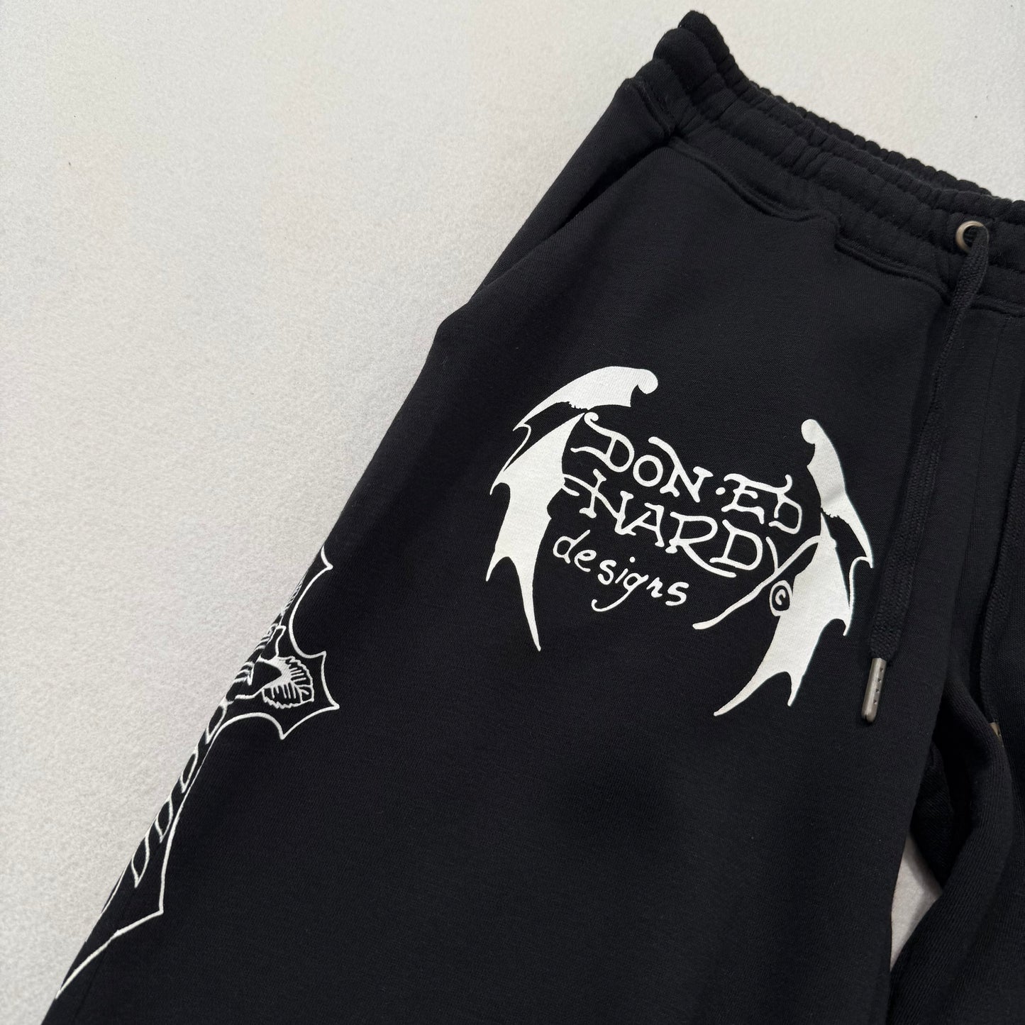 ED HARDY “Crosses” BLACK FLARE PANTS
