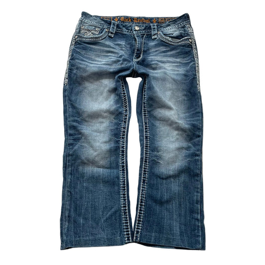 Rock Revival Gysii Easy Boot Women's Blue Bootcut Jeans Pockets Classic Size 29