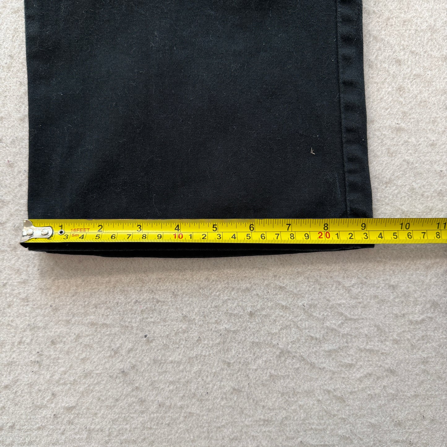 Genuine Dickies Women's Black Flared Leg Denim Jeans Pocket Casual Logo Size W32