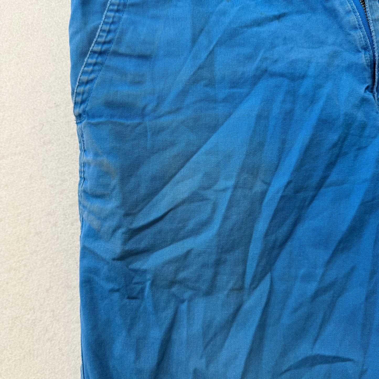Oakley Men's Bright Blue Cotton Blend Chino Shorts Zip Fly Pockets Logo Size 33