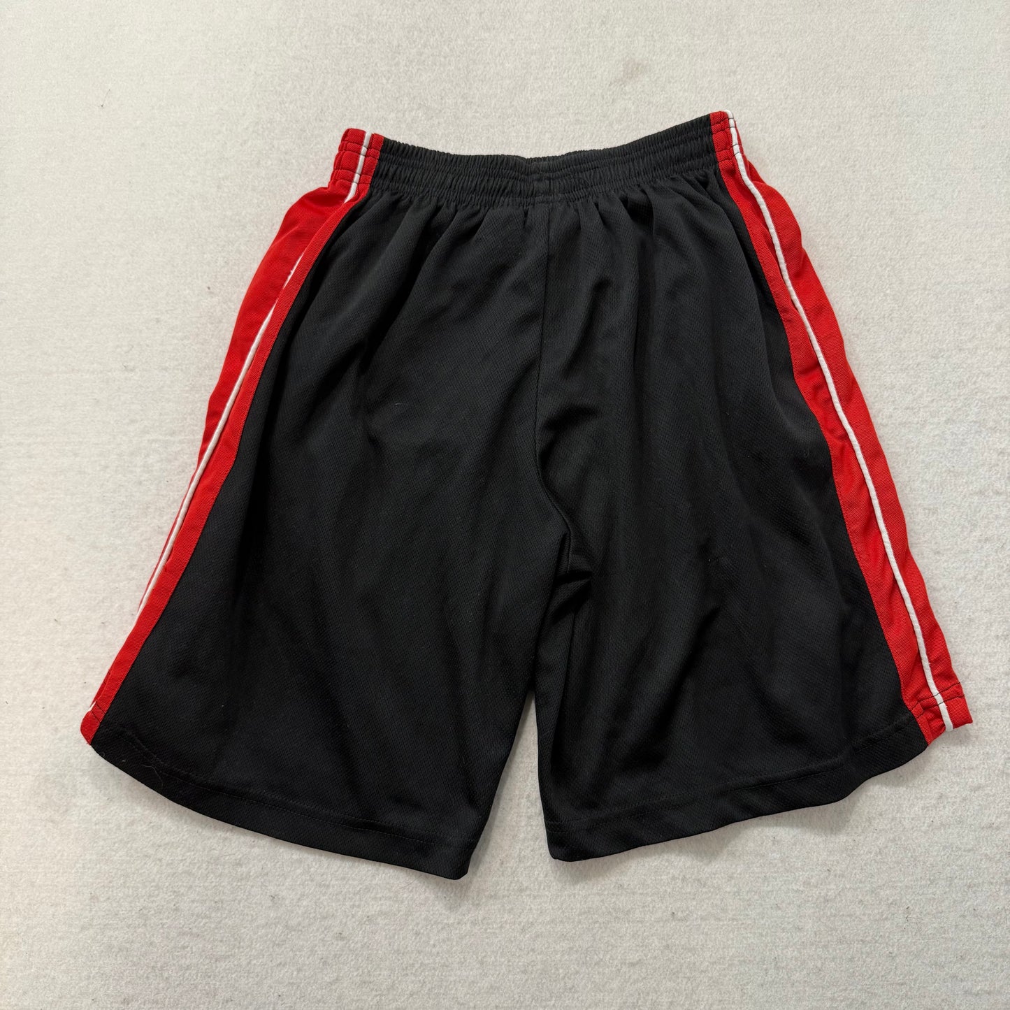 NBA Portland Trail Mens Black Red Polyester Blazers Basketball Shorts Y2K Size L