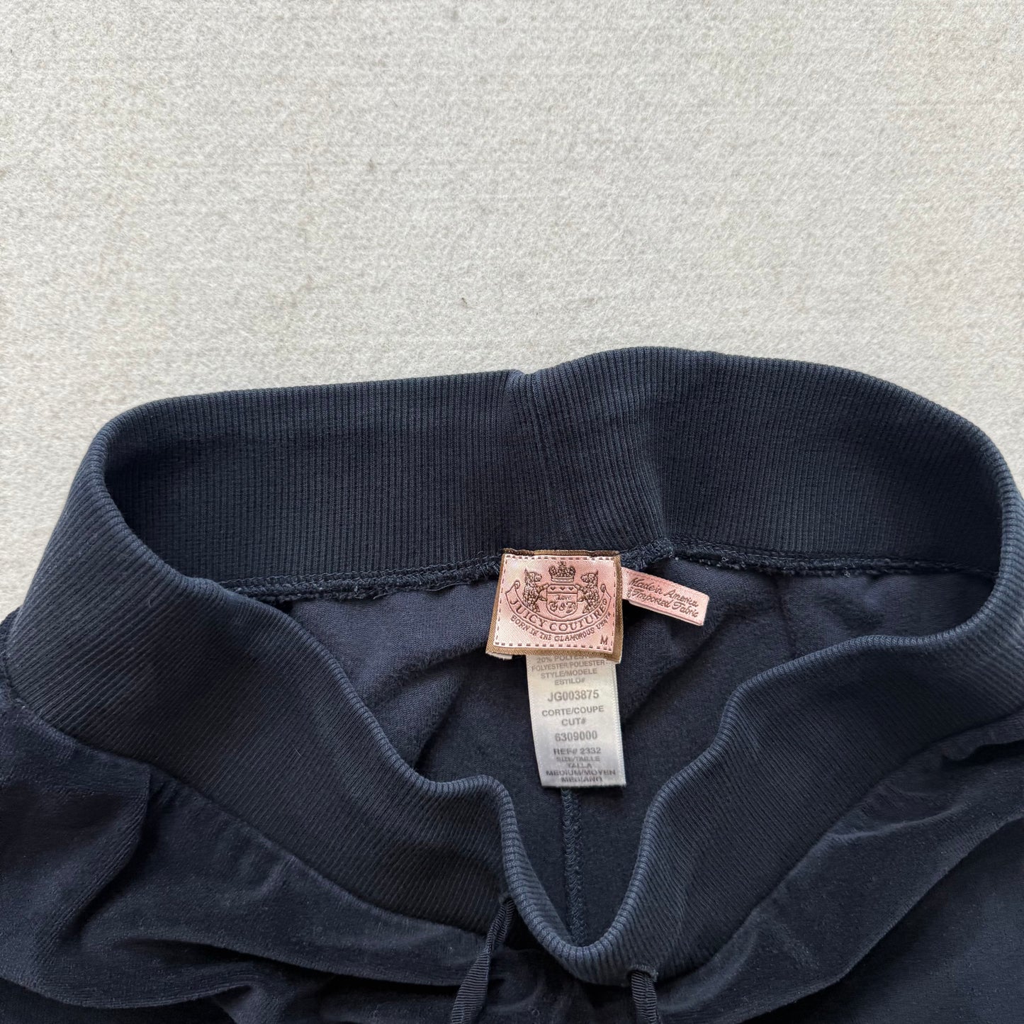 Juicy Couture Women's Navy Velour Flared Wide Leg Track Pant Loungewear Size M