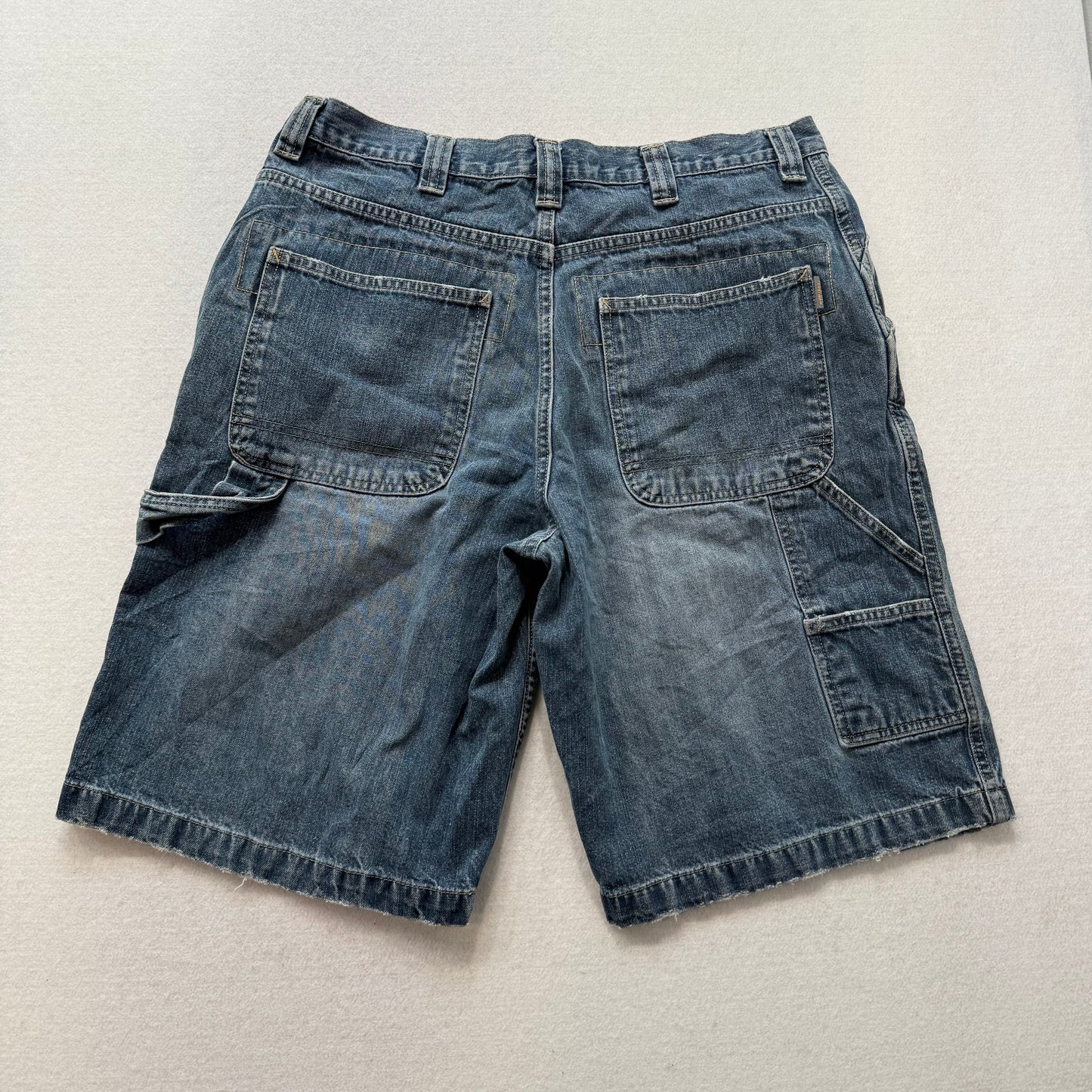 Urban Behavior dark blue denim baggy carpenter shorts size 32