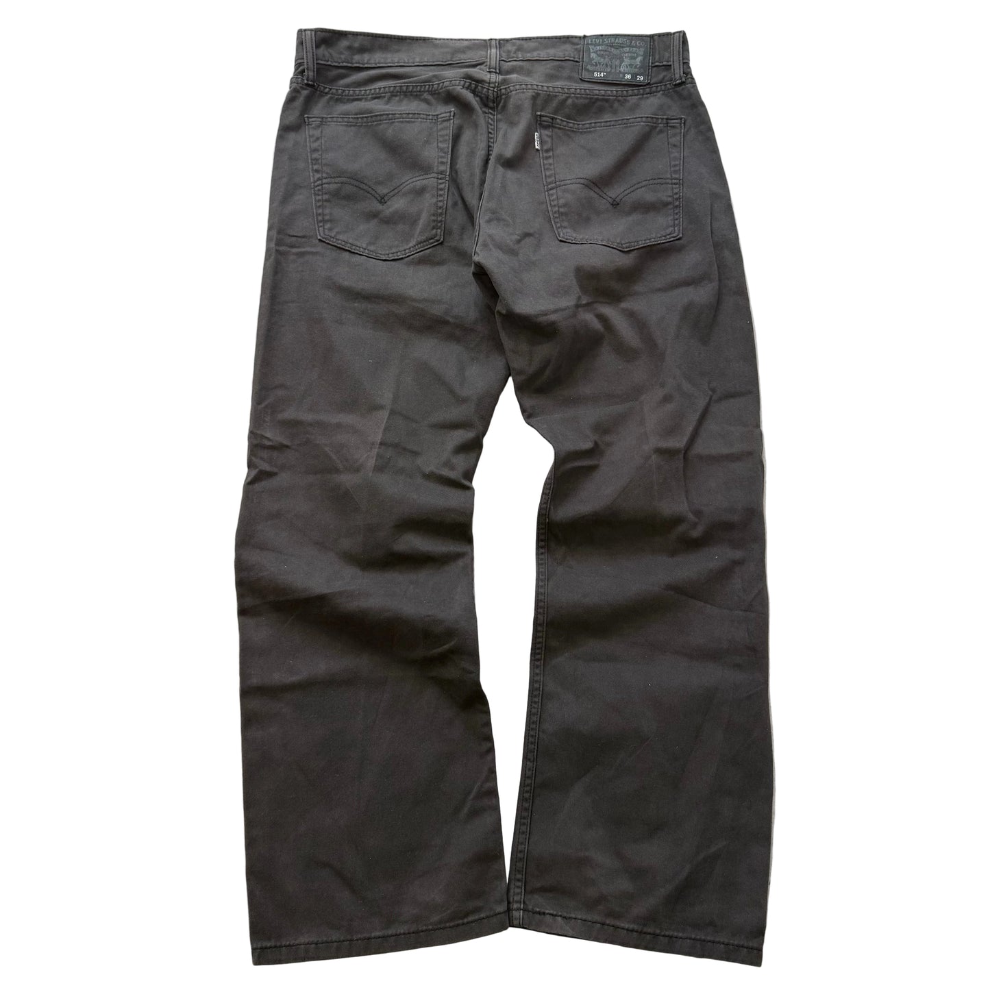 Levi's Strauss & Co. 514 Men's Charcoal Wide Leg Denim Jeans Zip-Fly Size 36x29