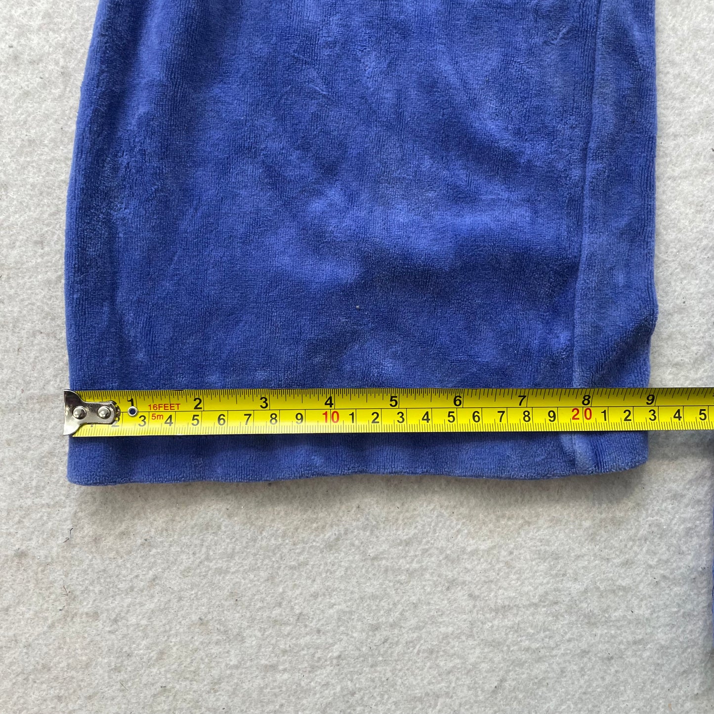Vintage Juicy Couture Women's Blue Velour Flared Track Pants Drawstring Size L