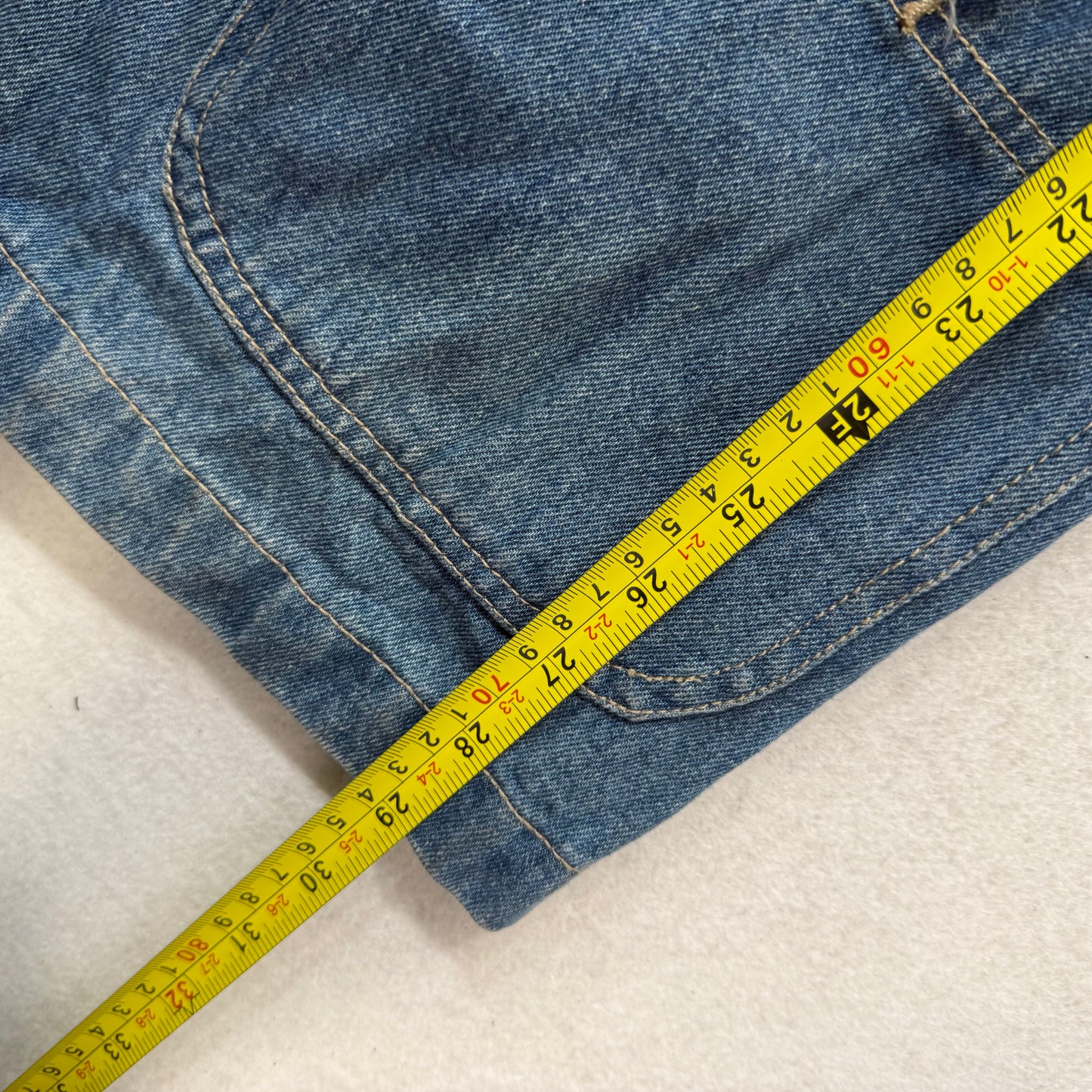 Denim & Co. Women's Blue Denim Button-Down Chore Jacket Corduroy Collar Size S