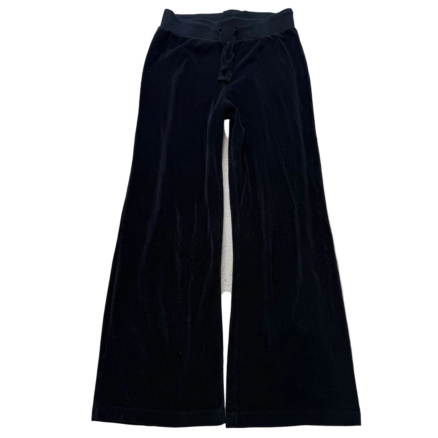 Juicy Couture Women's Navy Velour Flared Wide Leg Track Pant Loungewear Size M