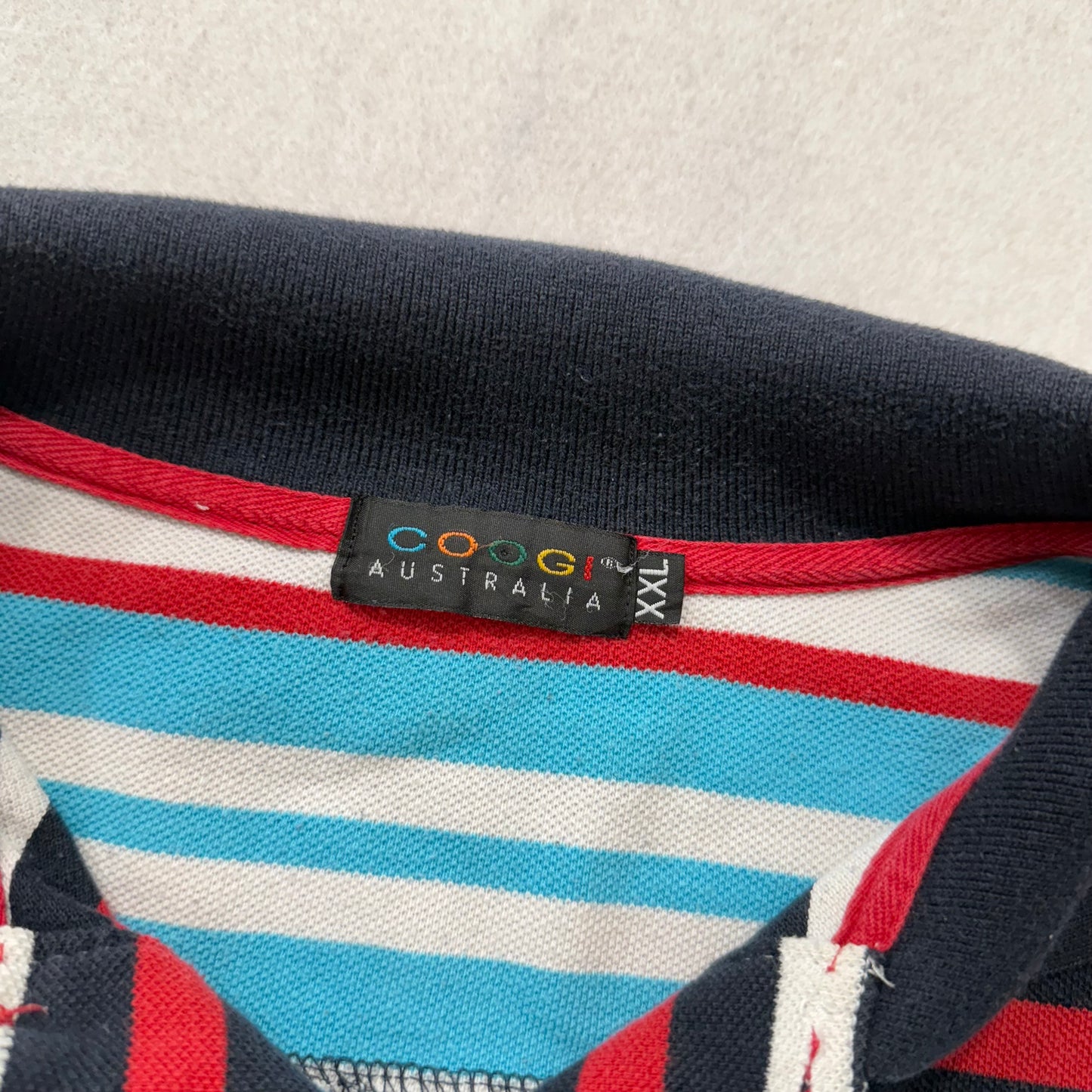 Coogi Australia Men's Multicolor Striped Cotton Short Sleeve Polo Shirt Size 2XL