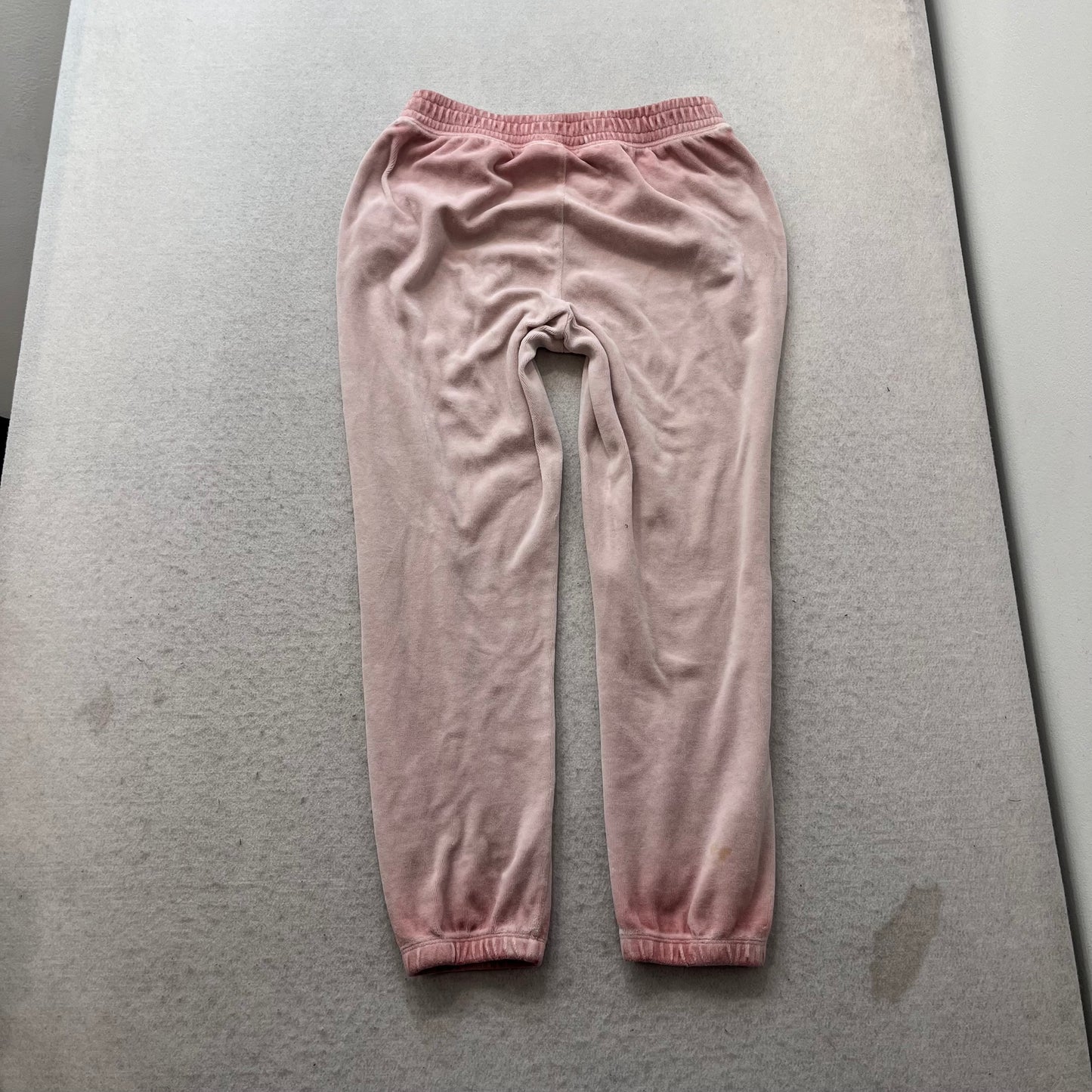Juicy Couture Women's Light Pink Velour Jogger Sweatpants Black Label Size S