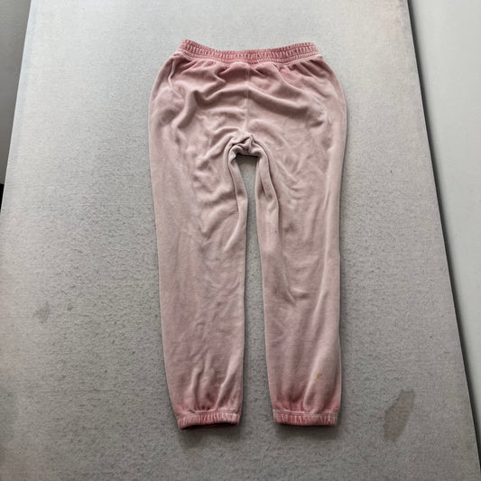 Juicy Couture Women's Light Pink Velour Jogger Sweatpants Black Label Size S